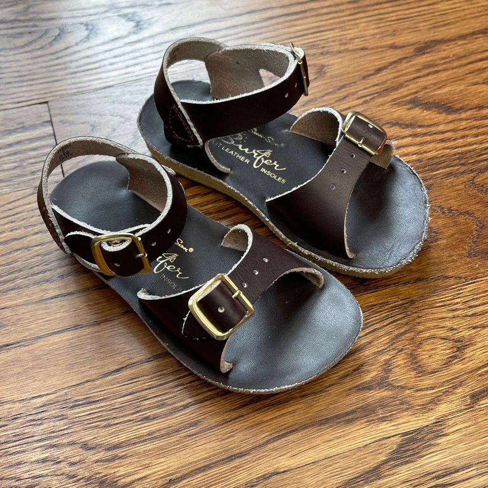 Salt Water Sandals by Hoy - Brown Kids Sandals